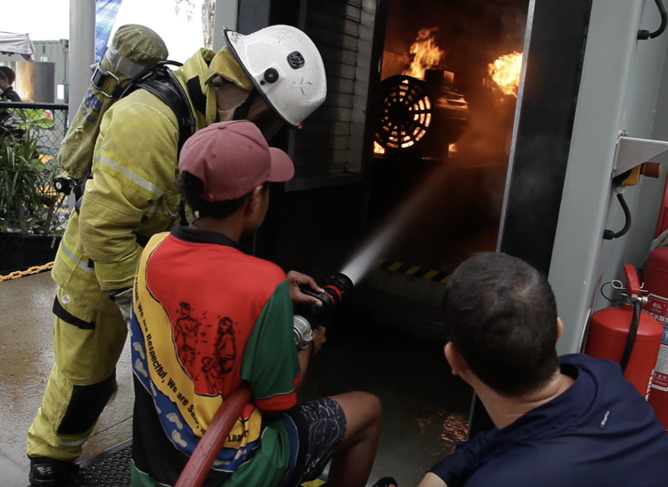 Bamaga student fire simulator