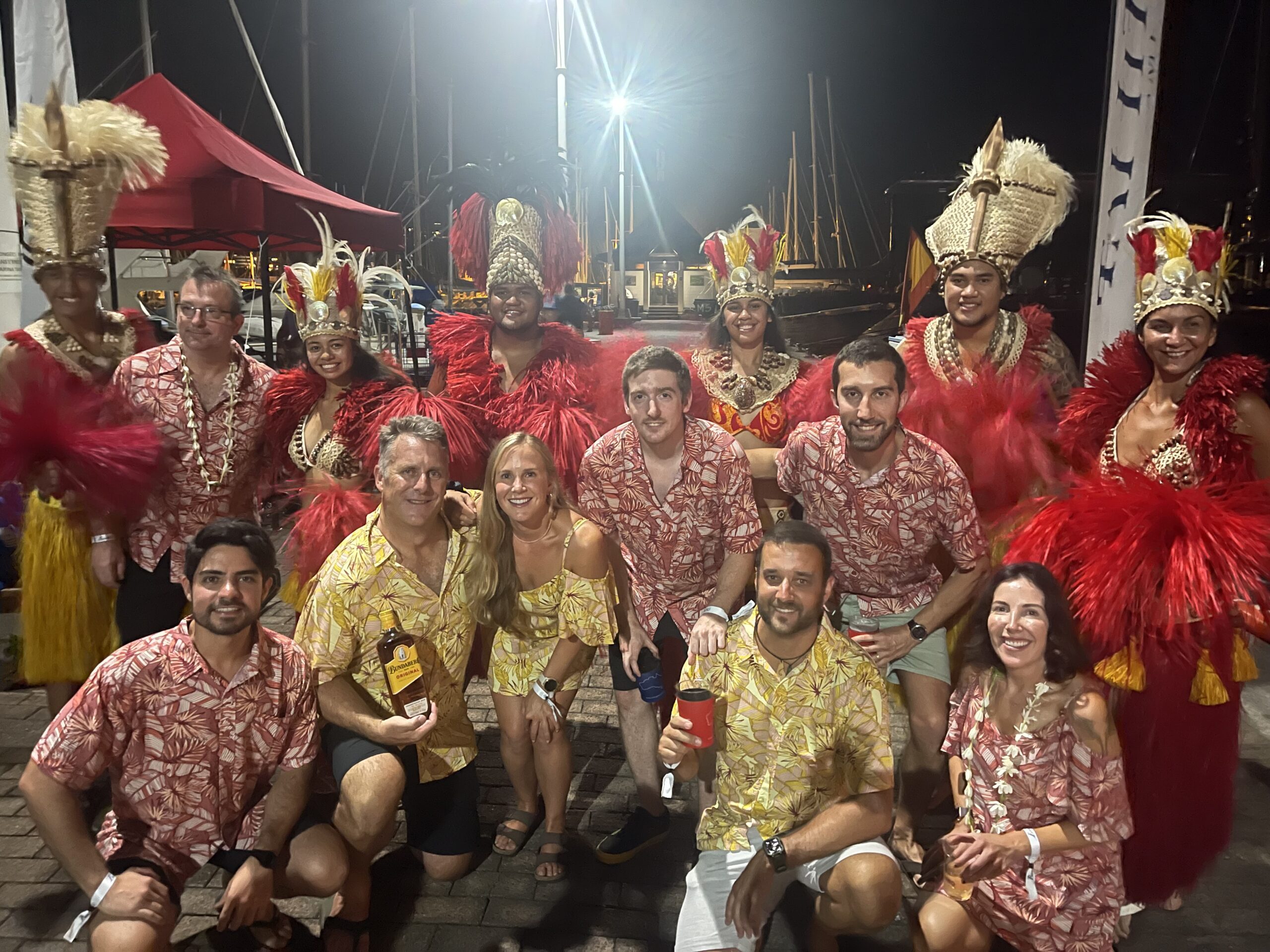 MY Lind Crew with the Tahitian dancers at the networking party – Copy