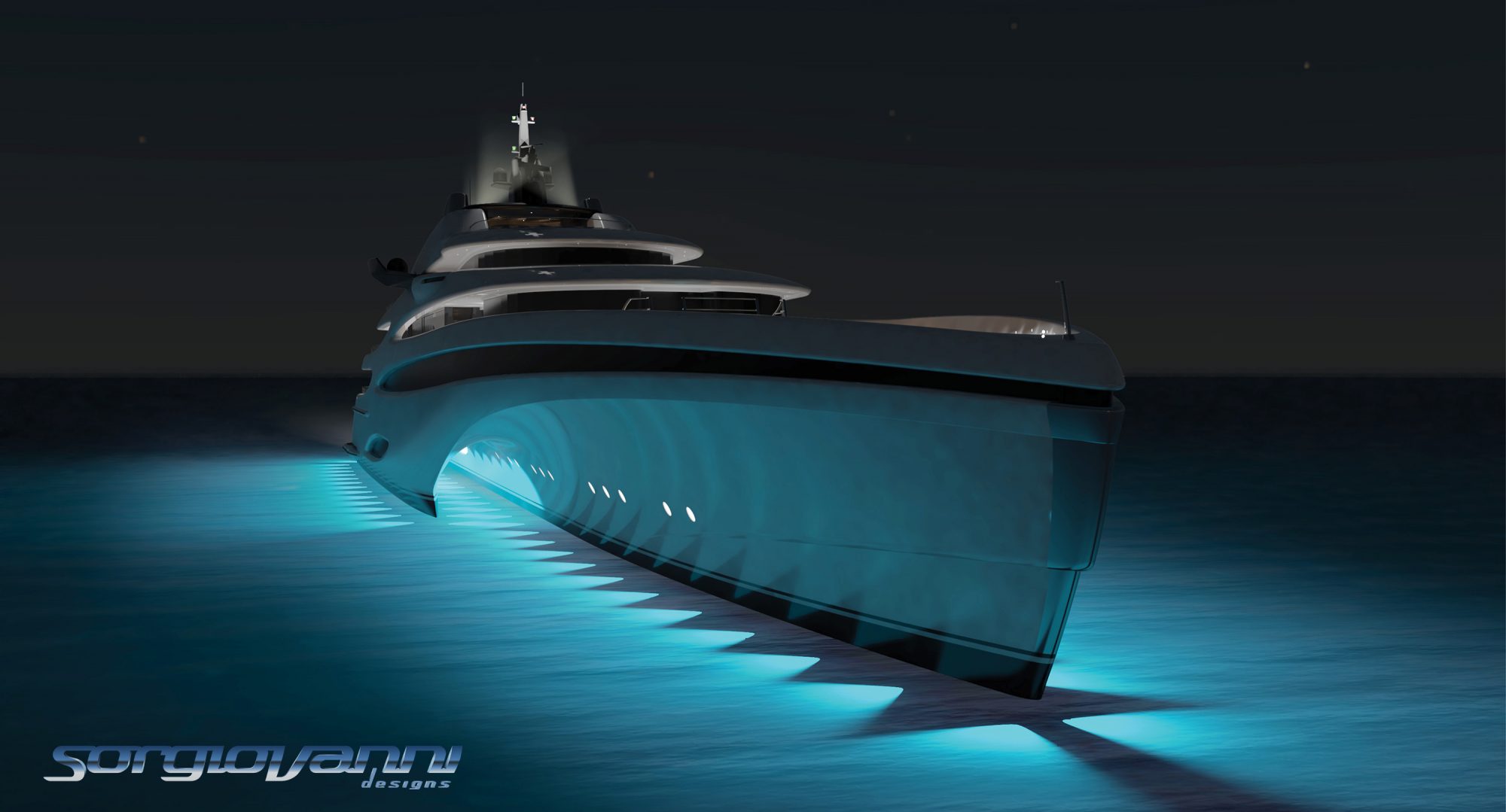 Sorgiovanni Designs Echo Yachts Unveil 105m Trimaran Superyacht Australia