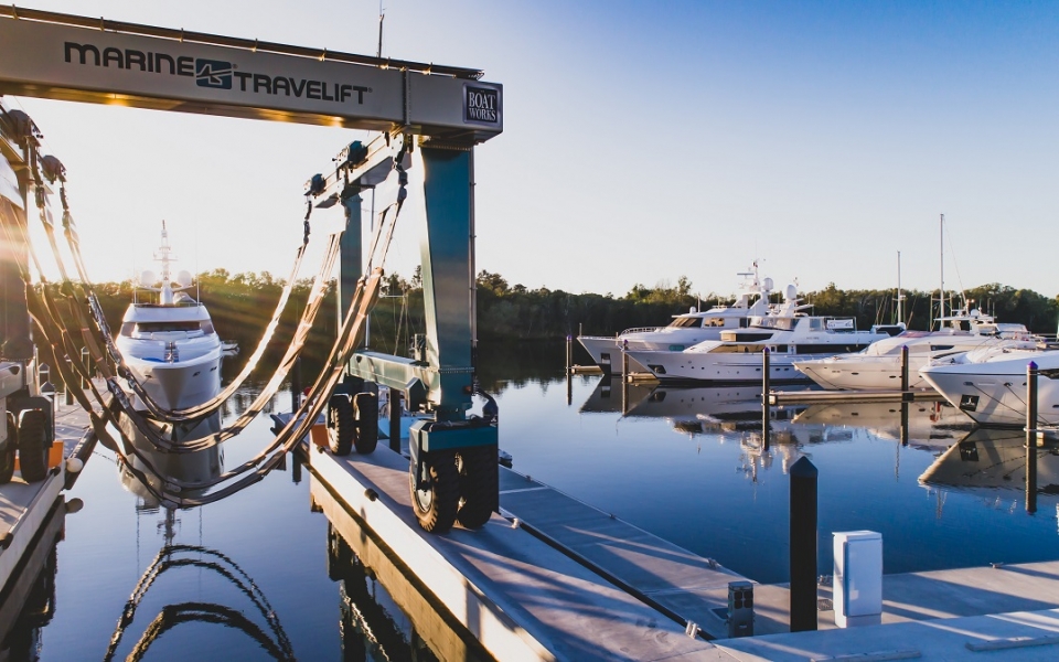 The Boat Works Superyacht Yard 42 Gulf Craft Delilse3 haul out 300t lift 1604202 web